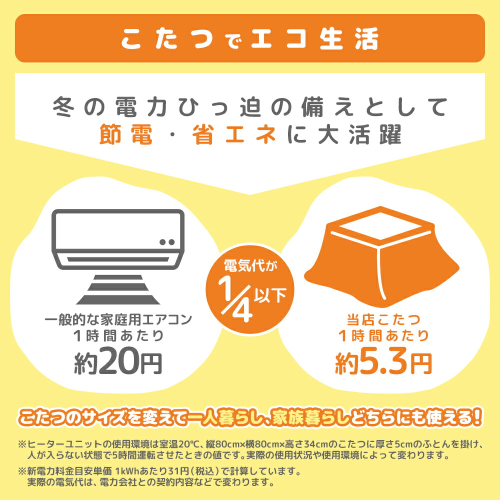 楽天市場】ダイニングこたつ こたつテーブル 75×75cm 高さ調整 6段階