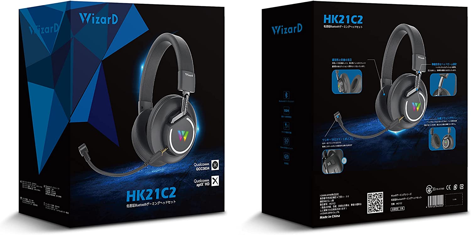 楽天市場】WizarD 低遅延 Bluetooth5.1 ゲーミング ヘッドセッド