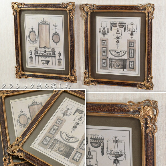 楽天市場】アンティーク ファーニチャー アートフレーム 絵 壁掛け 壁