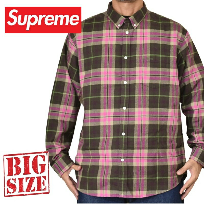 楽天市場】supreme heavy weight flannel shirtの通販