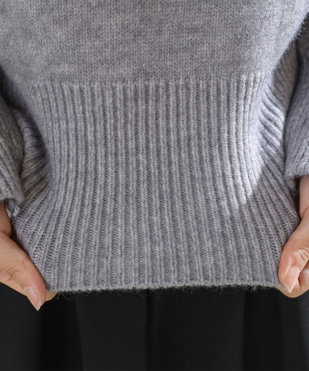 楽天市場】ラウンドネック コンパクト 長袖 ニット プルオーバー 女性