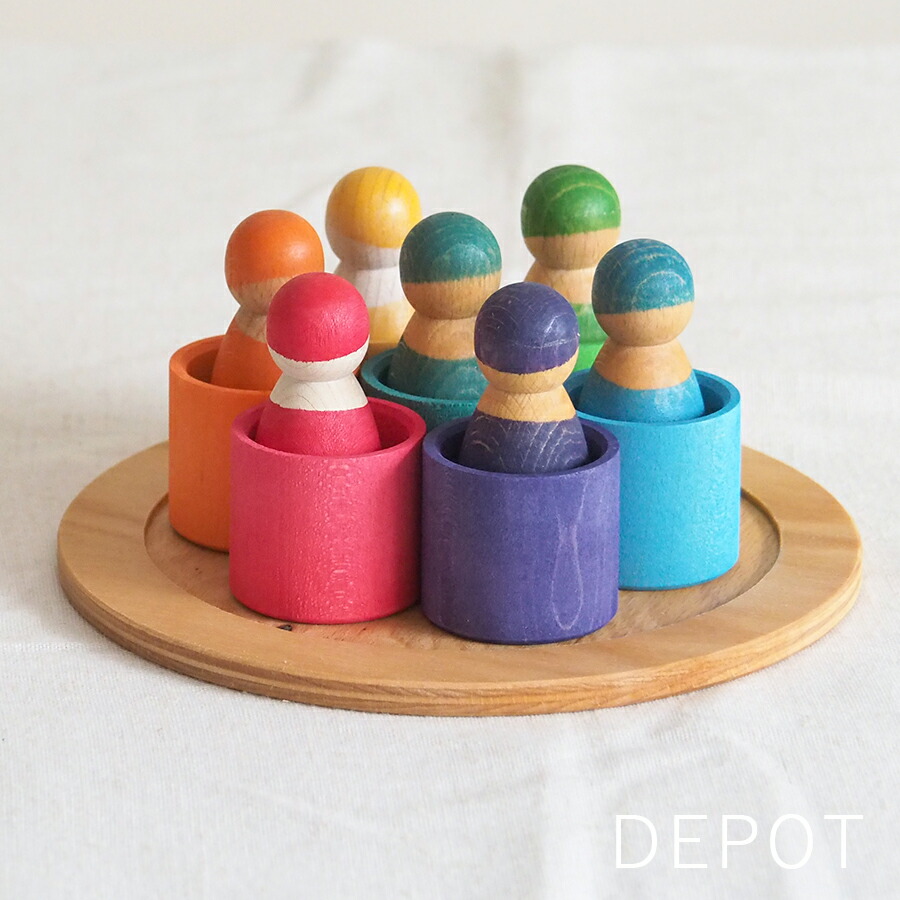 楽天市場】グリムス社 Grimm'S カラフルフレンズ 木のおもちゃ 知育