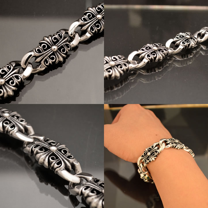 楽天市場】ゴシックフローラルクロスブレスレット シルバー925