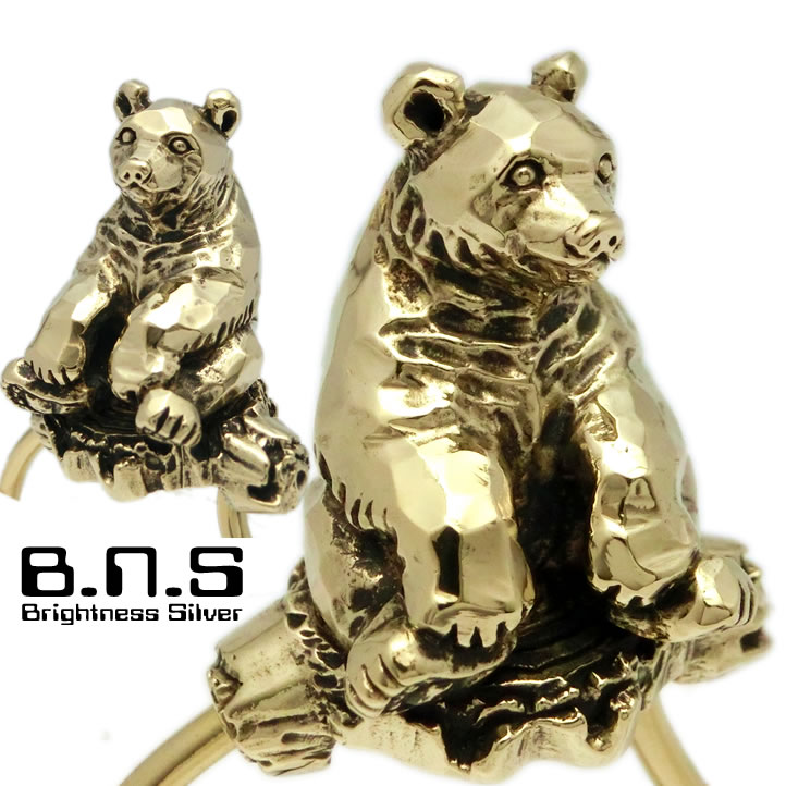 楽天市場】金色の熊、ヒグマキーリング ブラス 真鍮(くま、クマ、ひ