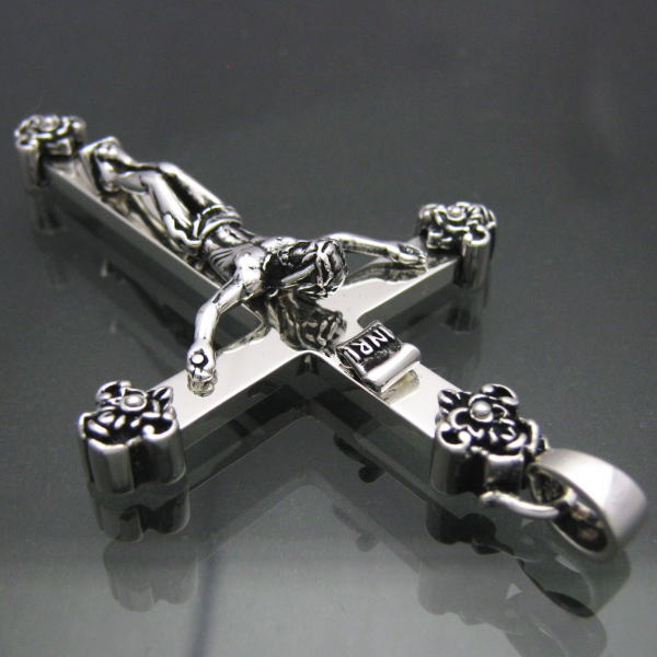 楽天市場】キリストクロスロザリオペンダント シルバー925 十字架