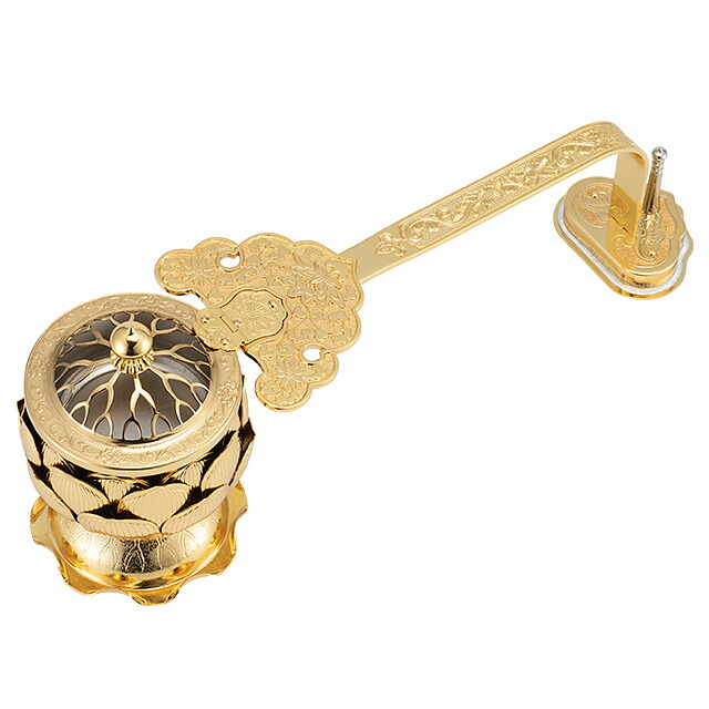 楽天市場】【密教法具 寺院用仏具】 蓮華型柄香炉 真鍮製 長さ32.5cm