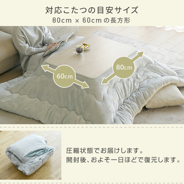 楽天市場】こたつ こたつ布団 長方形 80×60用 フランネル調 両面使える