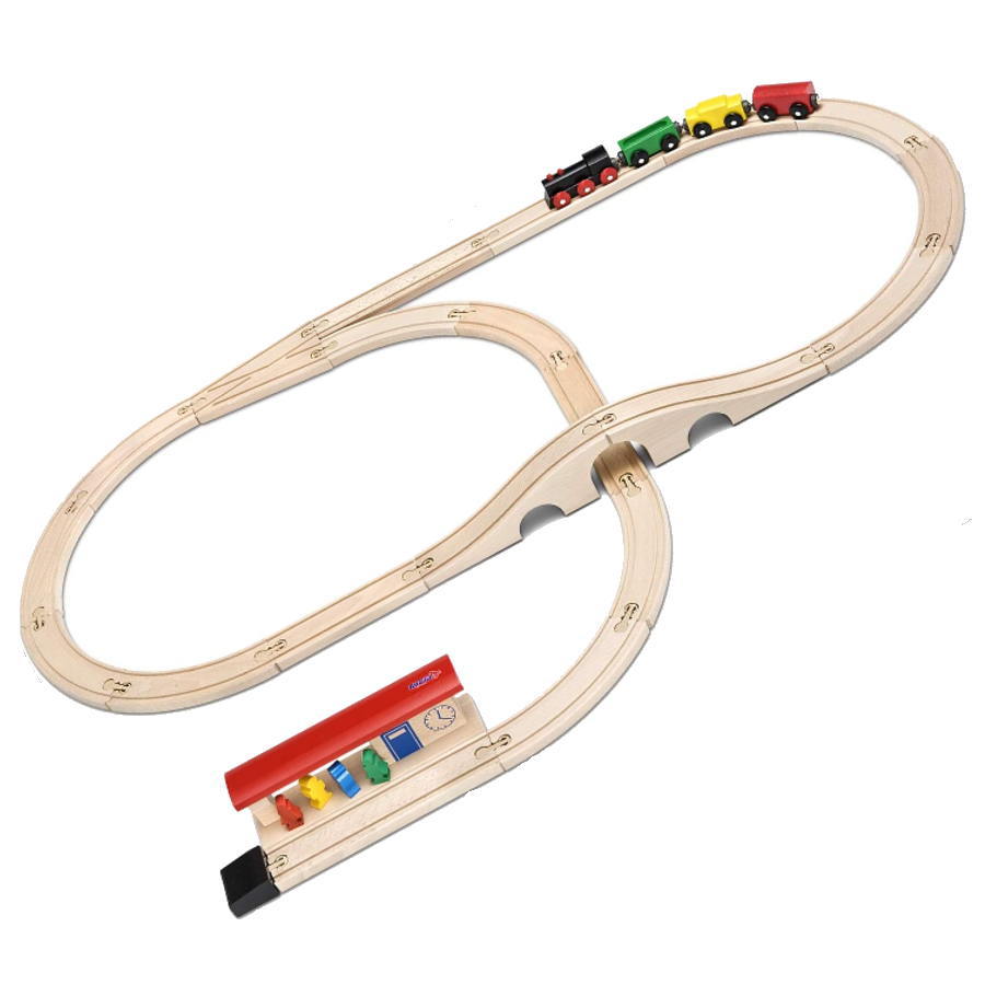 ミッキィ 木製レール 9602 汽車セットスタンダード (鉄道おもちゃ