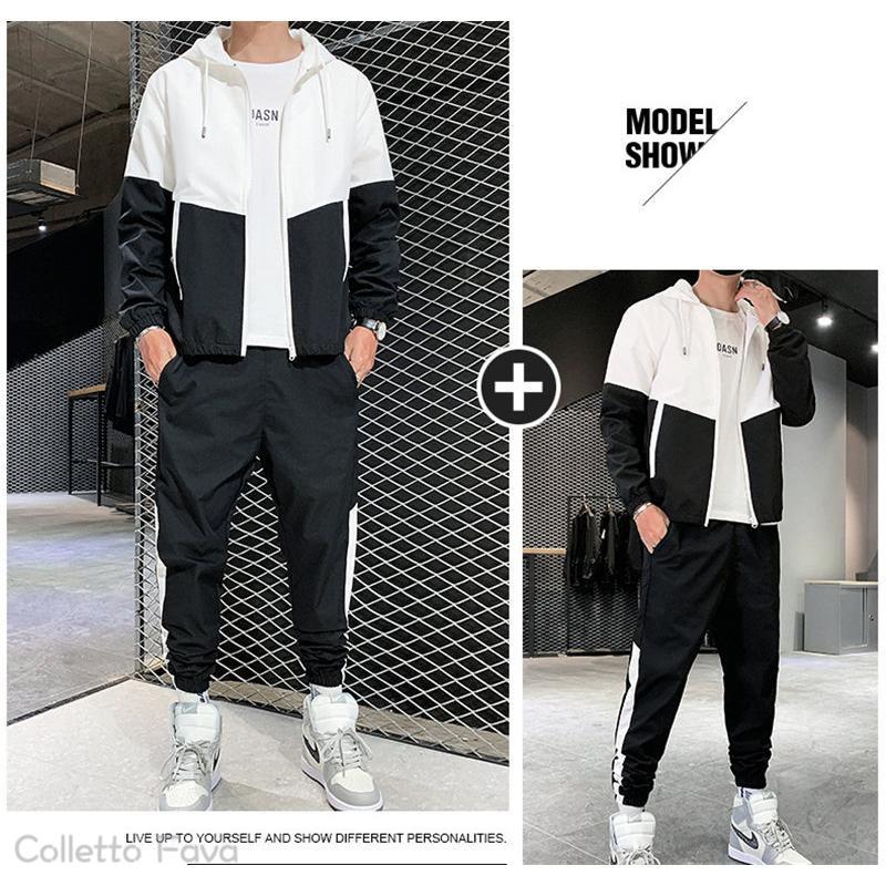 楽天市場】セットアップ メンズ 秋 春 ジップアップ パーカー フード付