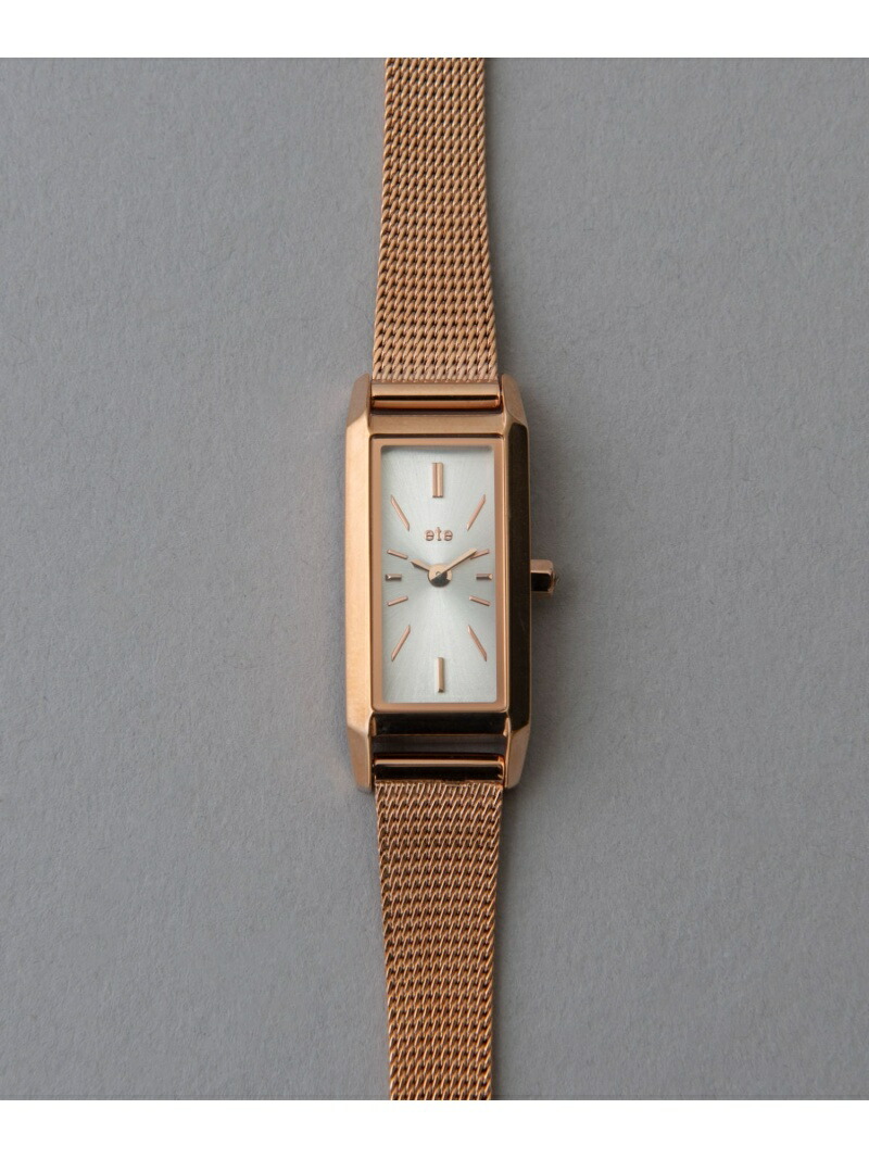 楽天市場】レクタングルフェイス メッシュベルト ウォッチ ete エテ