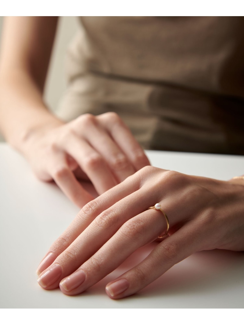 楽天市場】K18YG クラフト パール リング ete bijoux エテ