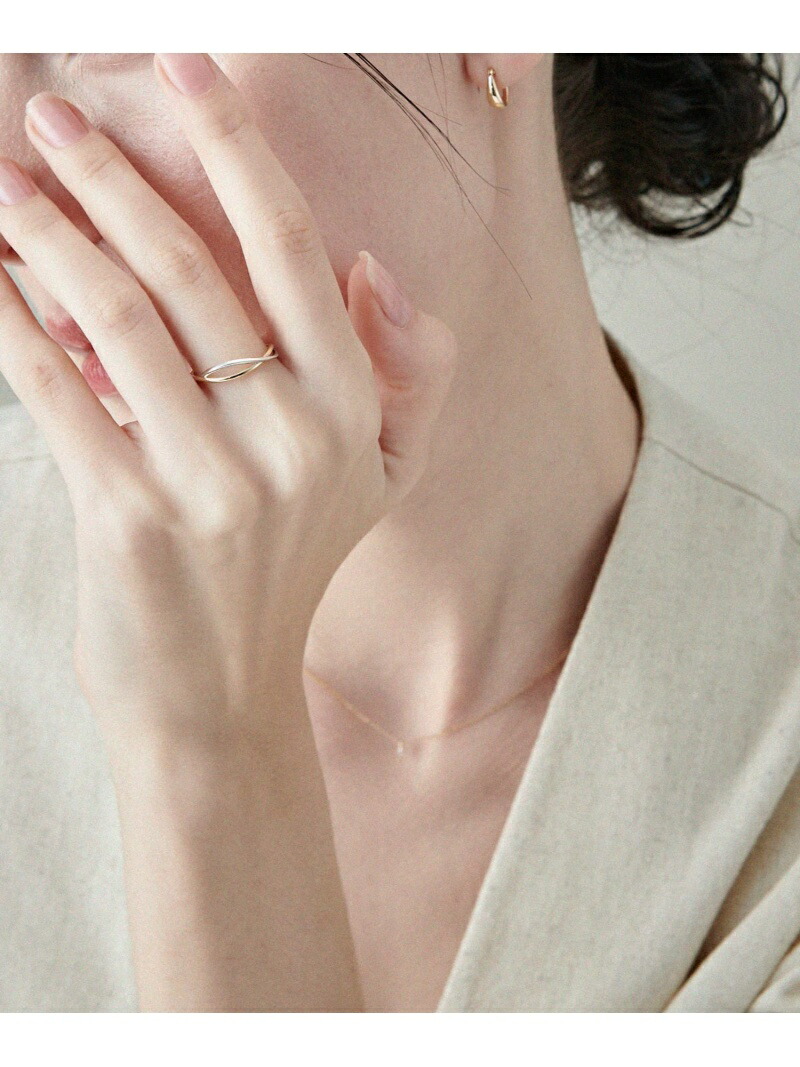 楽天市場】[レイヤード] K10YG クロス バイカラー リング ete エテ