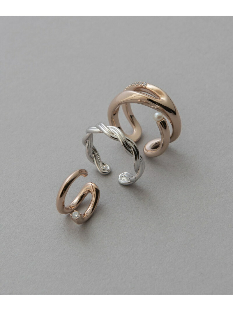 楽天市場】パール&ビジュー リングカフ/ピークカフ セット ete エテ