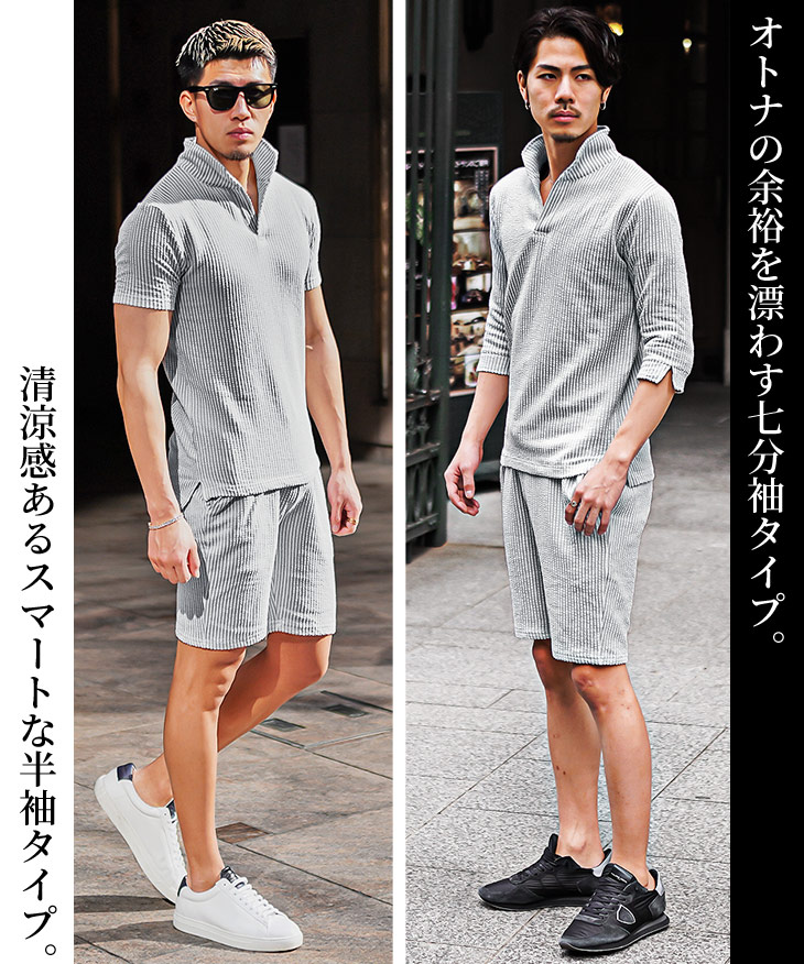 楽天市場】セットアップ メンズ ポロシャツ ハーフパンツ 短パン 半