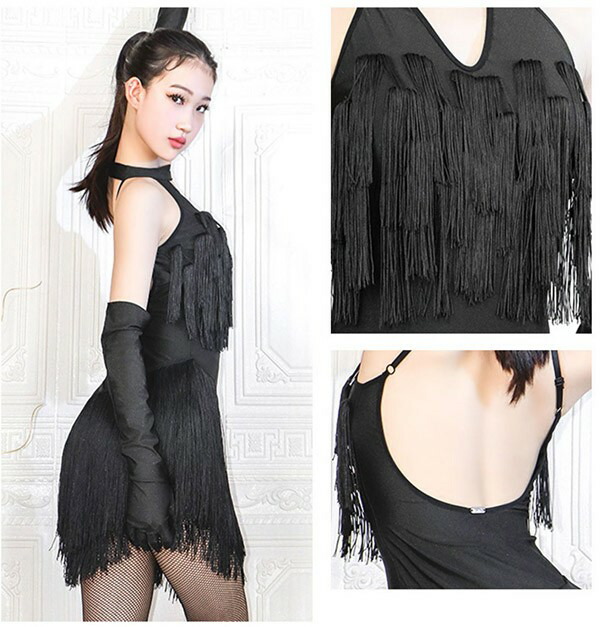 楽天市場】ラテン 衣装 ラテンドレス 社交ダンス衣装 ダンスウエア 黒