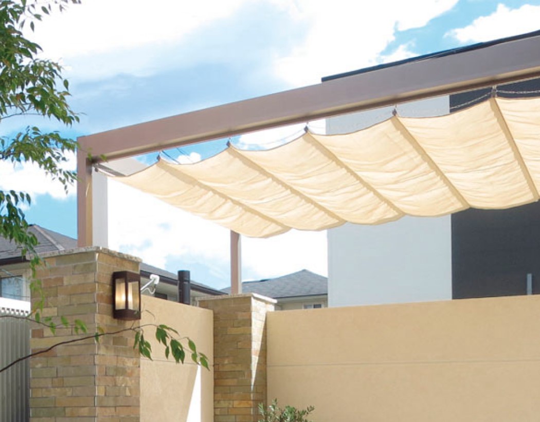 楽天市場】ロープ式開閉シェード フレームポーチ/パーゴラポーチ用