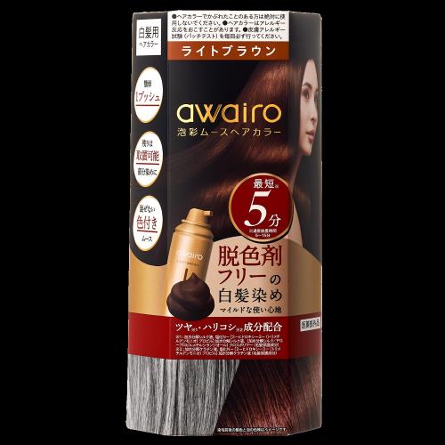 楽天市場】I−ne アワイロ ムースヘアカラー ライトブラウン 80g