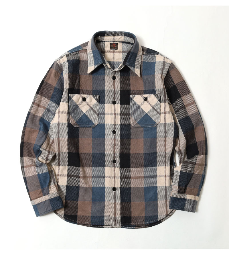 楽天市場】デラックスウエア ネルシャツ 2025秋冬 新作 HV-57 50s BLUE