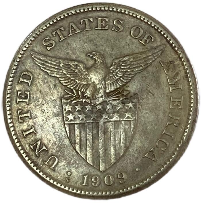 楽天市場】フィリピン銀貨 1ペソ 1909年 AU アンティークコイン