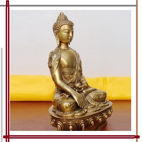 仏教美術！【朝鮮仏 小仏 金色青銅 木箱入 佛・K50・骨董】☆観音 如来