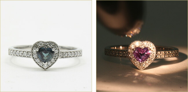 楽天市場】アレキサンドライト リング ハートシェイプ Pt900プラチナ