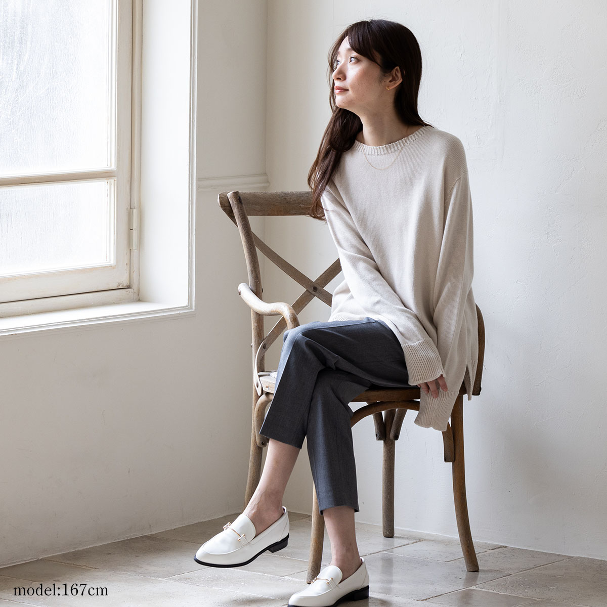 楽天市場】シルク100％ ふわふわ加工 クルーネック 長袖 ニット 日本製