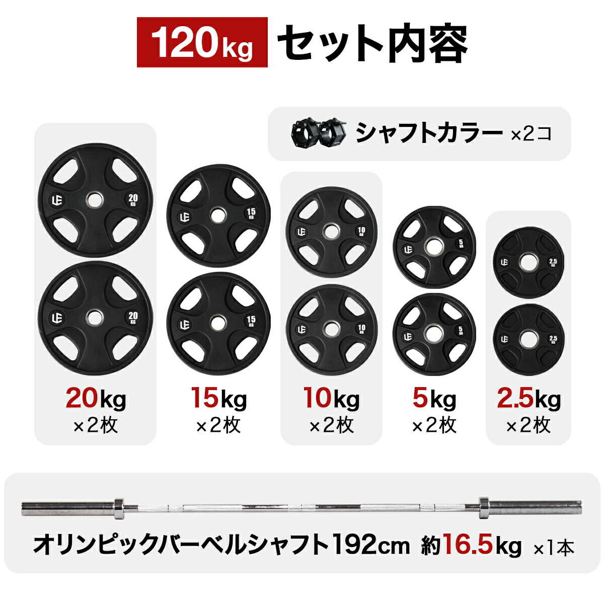 楽天市場】オリンピックバーベルセット バーベルプレート ＆ バーベル