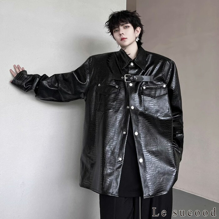 楽天市場】【Le sucood】 クロコダイル調フェイクレザージャケット