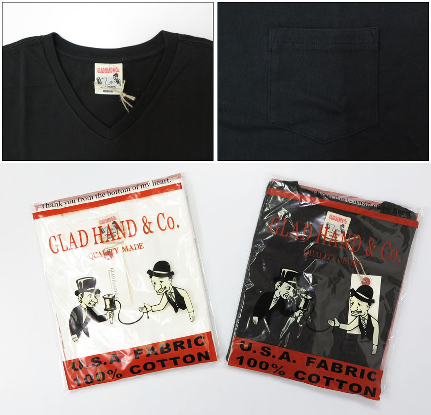 楽天市場】GLAD HAND グラッドハンド 半袖 Tシャツ Vネック 天竺生地