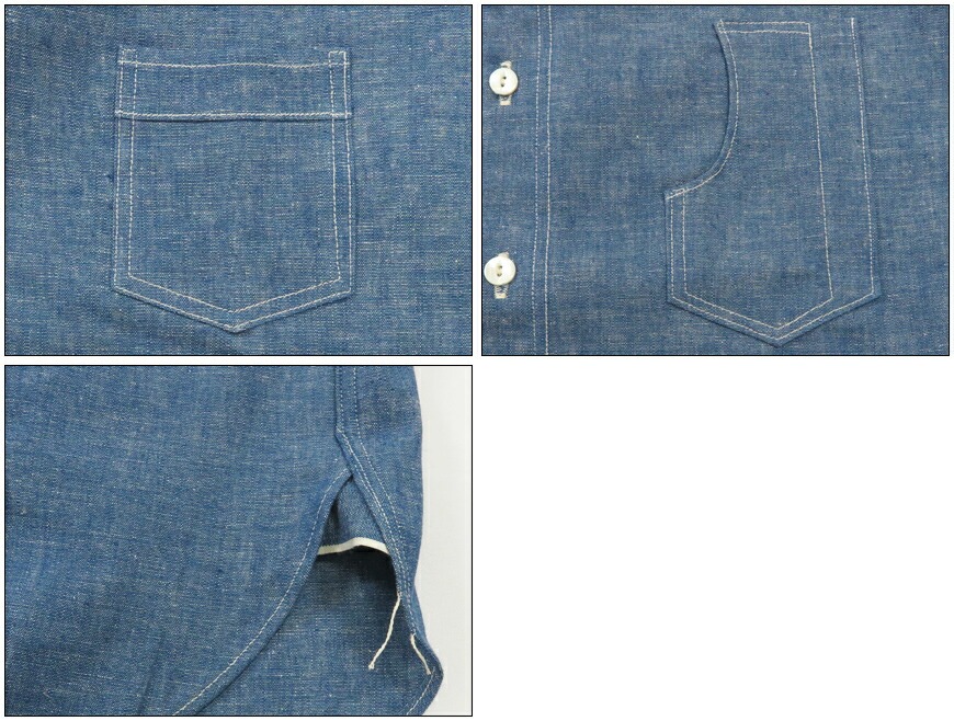 楽天市場】ウェアハウス WAREHOUSE 長袖 スタンドカラー シャンブレー