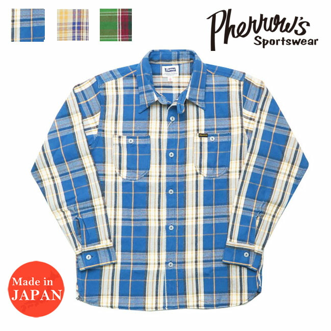 楽天市場】フェローズ PHERROW'S 長袖 コットン ネルシャツ チン