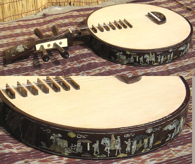 楽天市場】ダン・トゥ〜螺鈿装飾〜〈ベトナム民族楽器 弦楽器 月琴