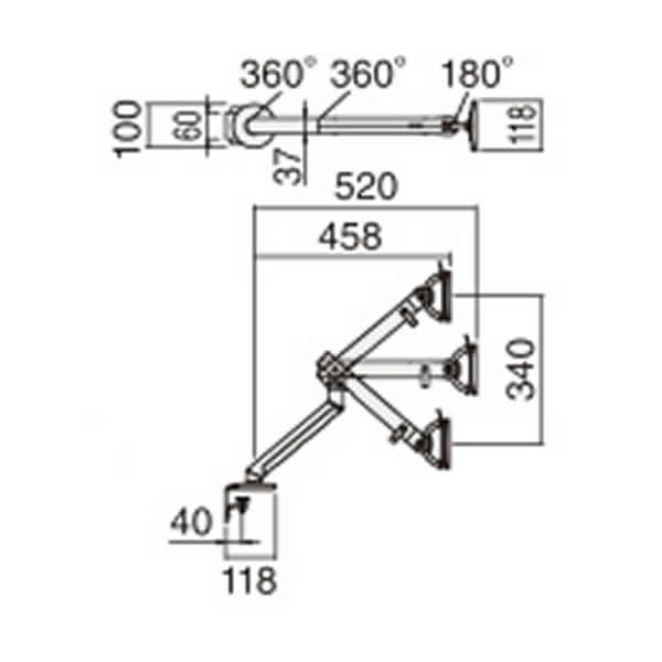 楽天市場】コクヨ モニターアーム シングルタイプ【オプション品