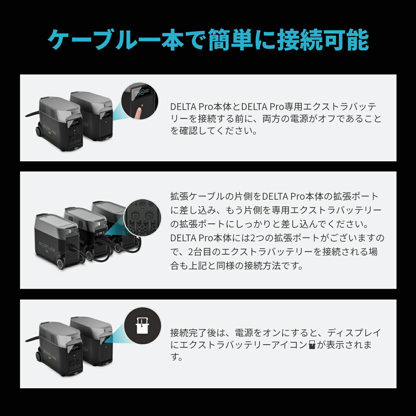 楽天市場】EcoFlow DELTA Pro 専用エクストラバッテリー 3600Wh 大容量