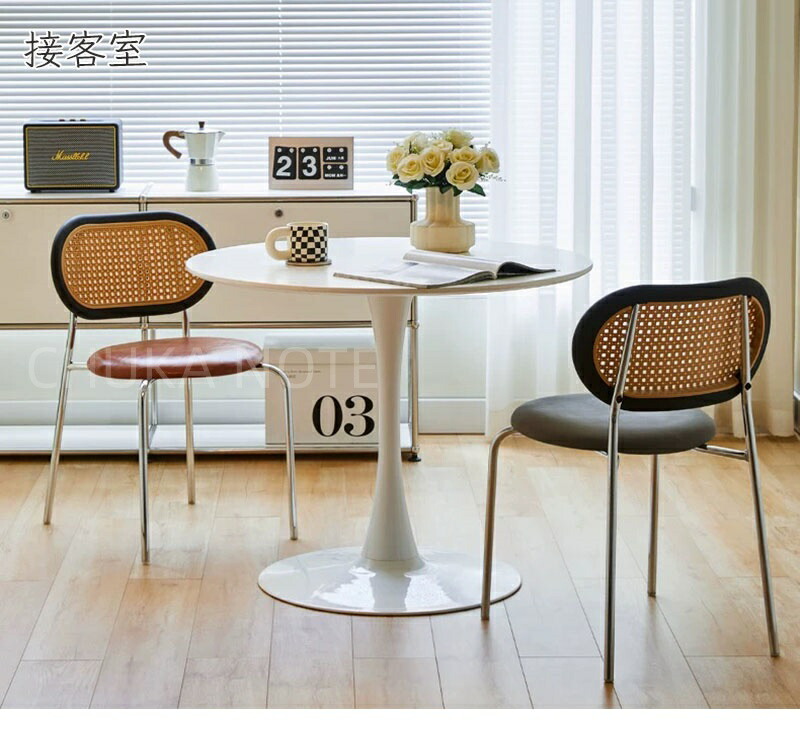 楽天市場】北欧風 ラタンチェア ダイニングチェア 背もたれ 人工ラタン