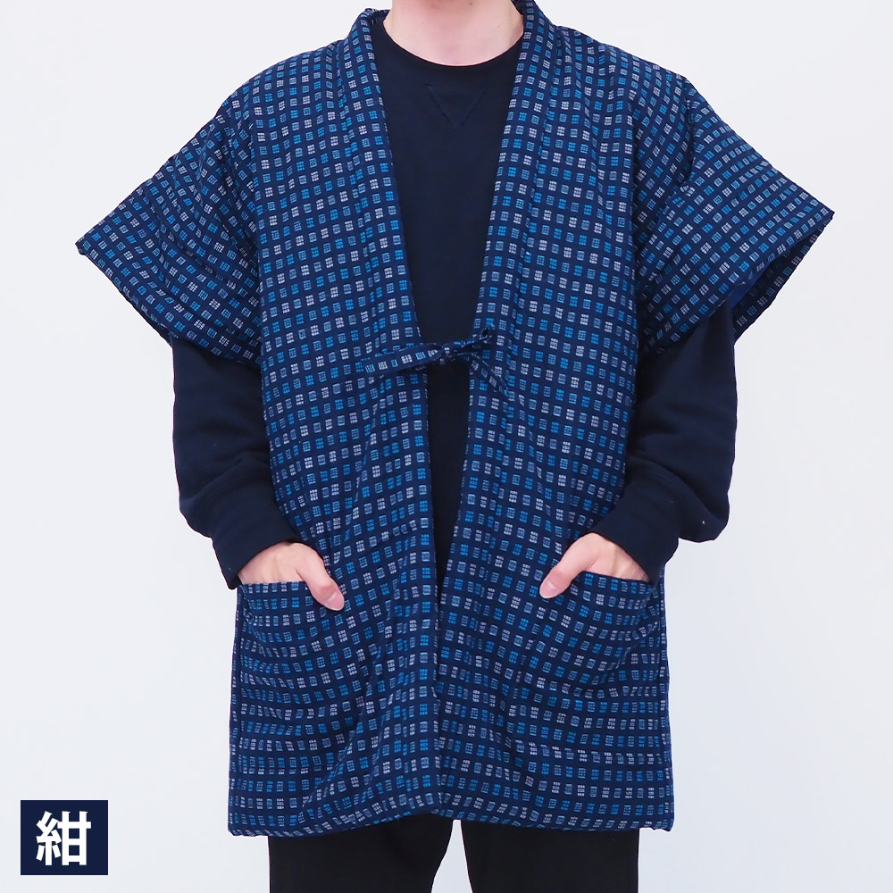 楽天市場】【ふるさと納税】綿入れやっこ半纏 市松箱柄 3色から1色