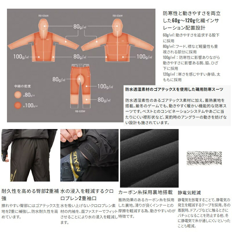 楽天市場】シマノ RB-150X ネクサス ゴアテックス ウォームスーツ M