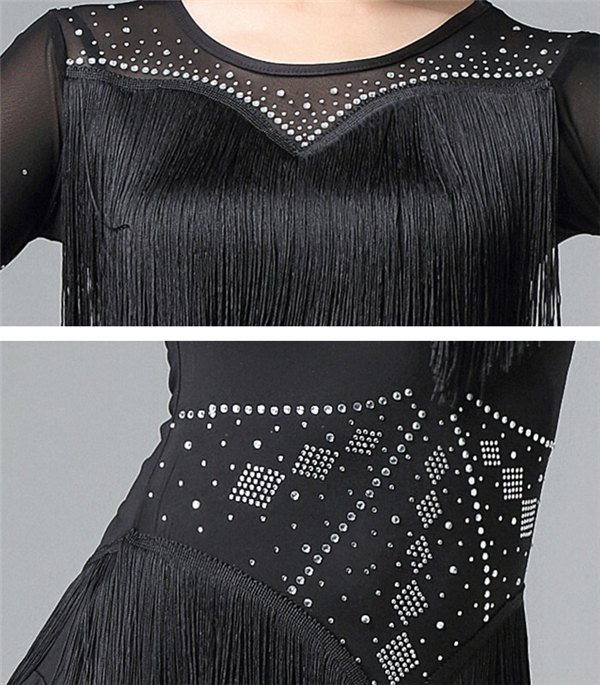 楽天市場】社交ダンス ラテンドレス 人気 ラテンダンス フリンジタイプ