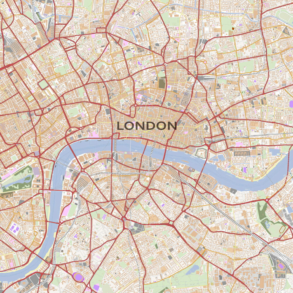 楽天市場】都市地図ポスター【ロンドン】イギリス London 世界地図