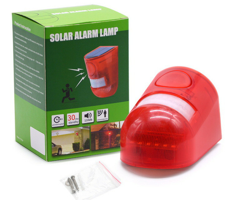 楽天市場】ソーラー充電式防犯アラーム クマ対策 警告灯 赤色灯 赤い
