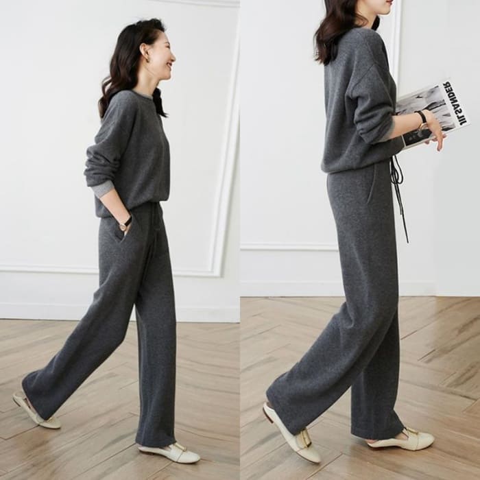 楽天市場】大きいサイズ ニットトップス×パンツ 2点セット ニット