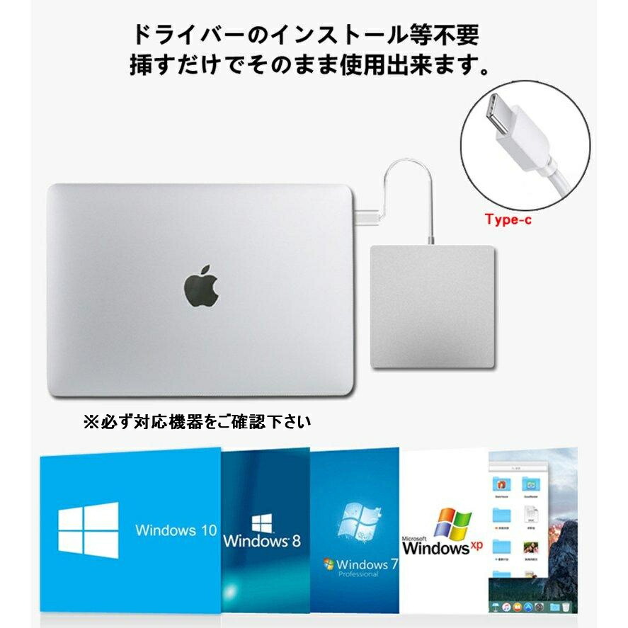 楽天市場】USB2.0 Type-C 外付け CD DVDドライブ 吸込み式 超スリム