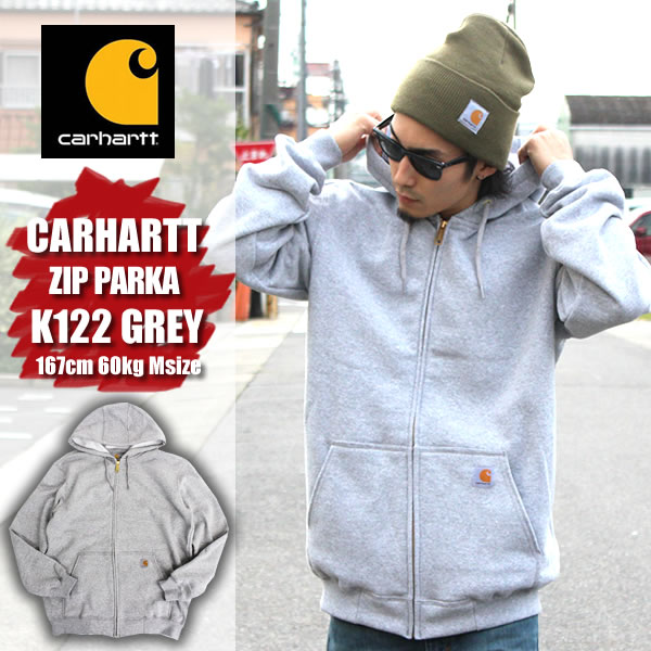 楽天市場】Carhartt カーハート ジップパーカー K122 ヘザーグレー USA