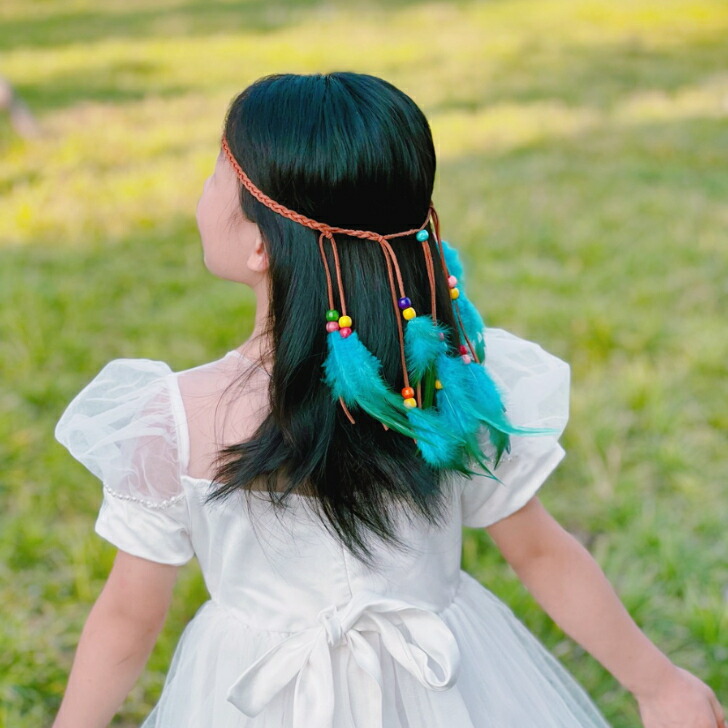 楽天市場】フェザー ヘッドバンド インディアン ジプシー コスチューム