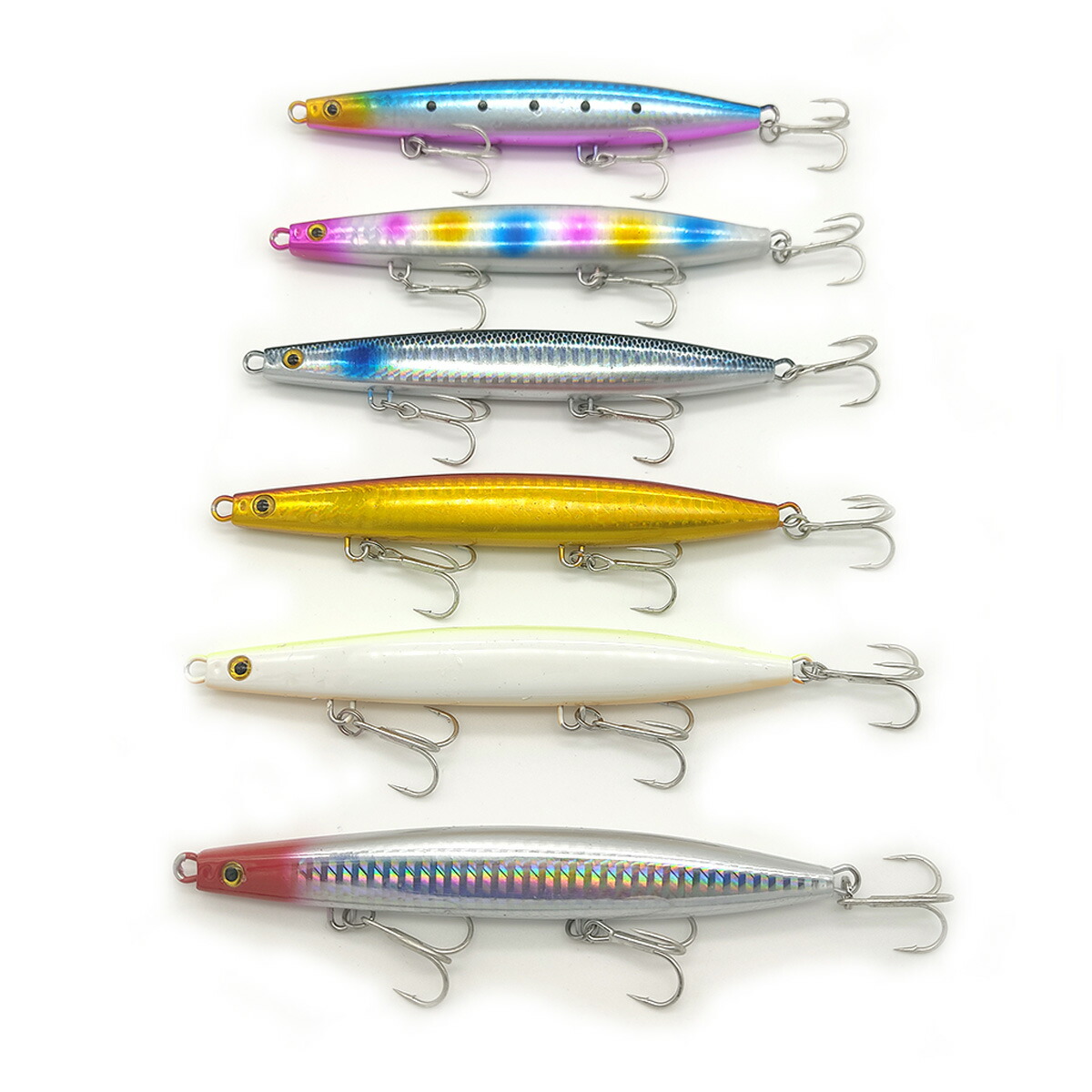 楽天市場】シンキングペンシル 13.5cm 40g 6色セット シンペン ルアー