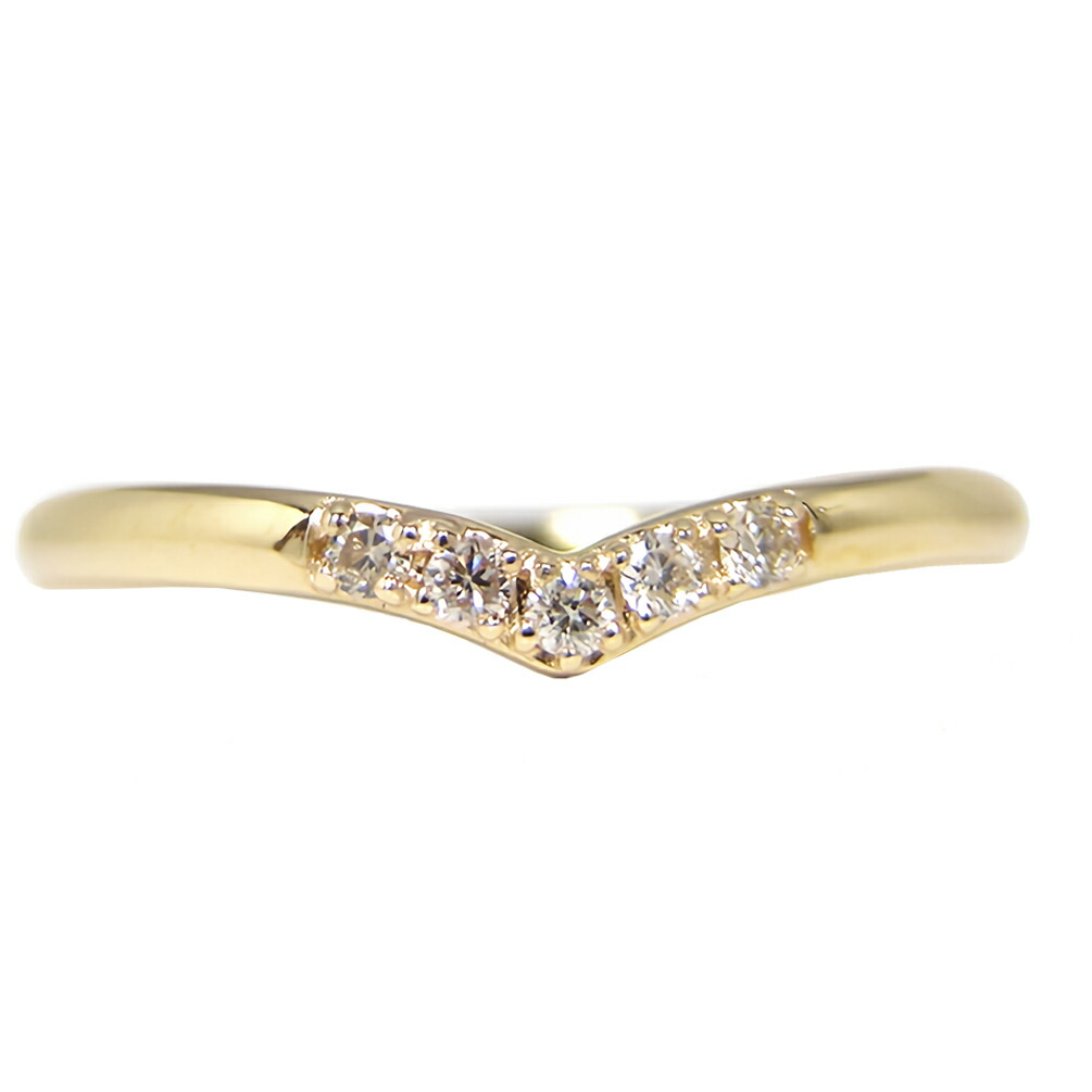 楽天市場】ダイヤモンド ピンキーリング リング V字デザイン K10YG/PG