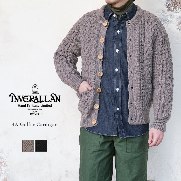 楽天市場】Inver Allan インバーアラン 4A Golfer Cardigan ゴルファー