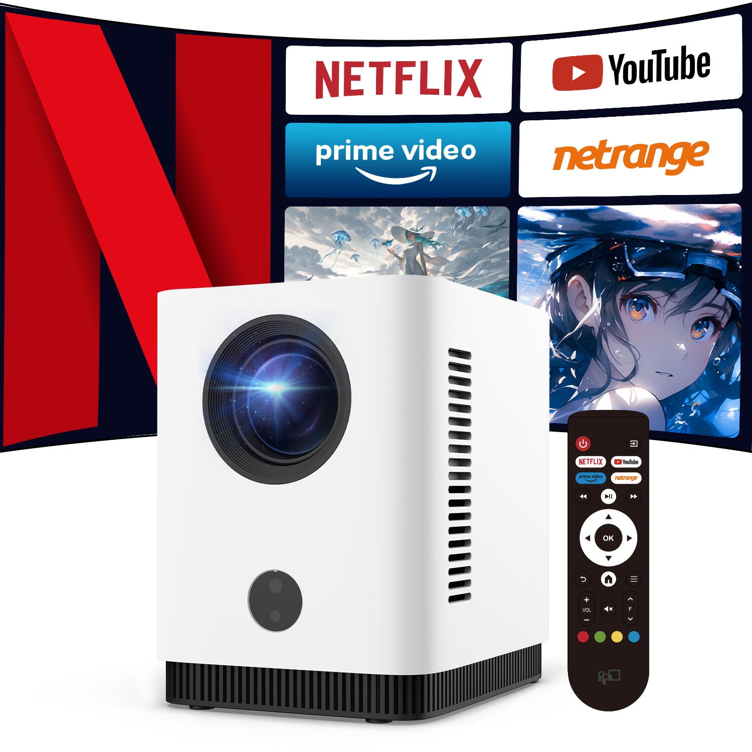 楽天市場】プロジェクター 【公式Netflix認定】小型 家庭用 Android