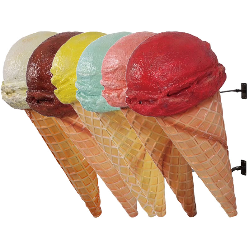 楽天市場】FRPオブジェ アイスクリーム壁掛け【即納可】置物 デザート