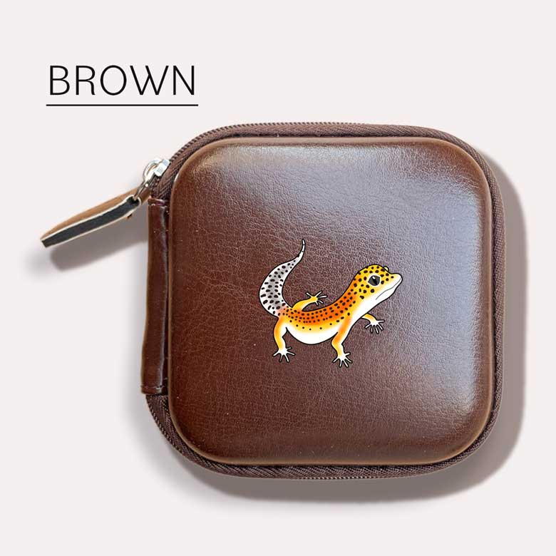 楽天市場】Fave ヒョウモントカゲモドキ レザー マルチケース